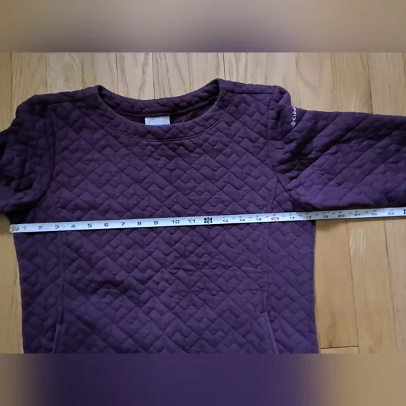 Columbia Purple Quilted Long Sleeve Sweatshirt - Picture 4 of 6